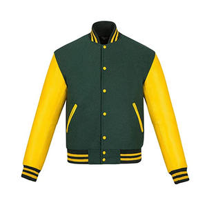 Chaquetas Universitarias Personalizadas de Alta Calidad para Hombre, Corte Ajustado, Estilo Casual Urbano, Patrón de Letras, Cuero Genuino para Invierno - Product Image 1