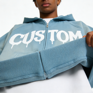 Custom Street wear <b>Zip</b> <b>up</b> <b>Hoodie</b> Acid Stone Wash Vintage 400 Gsm Rhinestone Distressed Patch <b>Hoodie</b> Full <b>Zip</b> <b>up</b> <b>Hoodie</b> Men's - Product Image 4