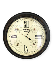 นาฬิกาแขวนผนังไม้สไตล์โบราณ ดีไซน์อาร์ตเดโค ใช้แบตเตอรี่ ไร้เสียง ตกแต่งบ้าน นาฬิกาบอกเวลา - Product Image 3