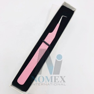 แหนบต่อขนตาสำหรับเด็กสีชมพูเคลือบด้วยแป้งแหนบระดับ90องศาทำจากสเตนเลสเกรดสำหรับการผ่าตัด - Product Image 3