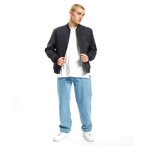 <b>MEN'S</b> CASUAL DARK GREY BOMBER <b>JACKET</b> <b>LIGHTWEIGHT</b> ZIP UP CHEST SEAM STREETWEAR FLIGHT OUTERWEAR COAT FOR <b>MEN</b> - Product Image 3
