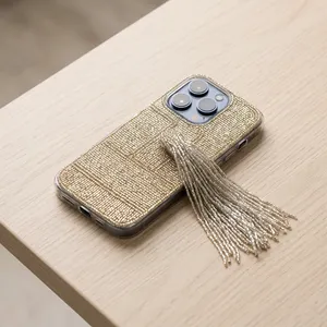 Coque de téléphone perlée bohème avec pompon, étui de luxe fait main pour iPhone 17 16 Pro Max au meilleur prix - Product Image 5