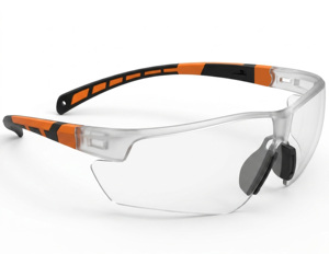 Gafas de seguridad con patillas de inyección de material compuesto, puente nasal de goma y montura elegante de inyección de material compuesto - Product Image 1