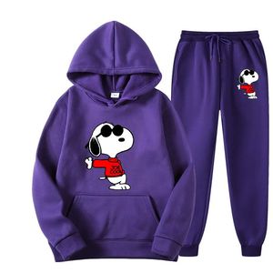 Conjunto de Sudadera y Pantalones Deportivos de Anime para Mujer y Hombre, Sudadera con Capucha para Parejas, Ropa Deportiva Y2K, Estilo Urbano - Product Image 4