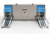 Chariot de lavage en acier inoxydable 304, support industriel et équipement de nettoyage pour chariots fumés pour usine de transformation alimentaire
