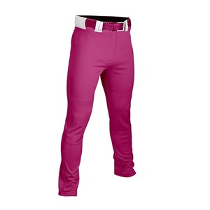 Pantalon de baseball pour homme, couleur magenta, coupe slim, tissu respirant en polyester, fermeture à ceinture, couleur unie, toutes saisons, protection UV, séchage rapide - Product Image 3