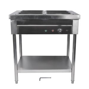 Commercial Electric Steam <b>Table</b> 6-Pan Stainless Steel Food Warmer Professional <b>Buffet</b> Catering Warming & Holding Equipment - Product Image 2