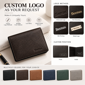 Beena's Fashionable Polyester Card <b>Holder</b> with Button Closure 10x7cm Customizable Logo for Credit & <b>ID</b> Cards - Product Image 6