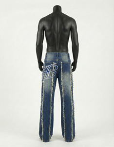 กางเกงยีนส์เดนิมทรงตรงผู้ชายสั่งทำพิเศษ คุณภาพสูง สไตล์ฮิปฮอป ลุคสตรีท ทรงหลวม ซักฟอก รุ่น 2026 - Product Image 3