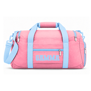 Gamma Phi Delta Sorority Women's Pink Cordura Duffel <b>Weekender</b> <b>Bag</b> With Shoe Compartment <b>Travel</b> Sports Zippered Carryall <b>Bag</b> - Product Image 4