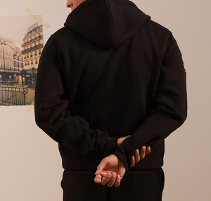 Wholesale Men’s Printed <b>Zip</b> Up Hoodie Cotton Blend Fleece Sweatshirt Kangaroo Pocket Streetwear Style Premium Quality - Product Image 2