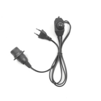 Douille E14 avec interrupteur, support de lampe en PVC, prise UE, accessoires pour lustre et lampe de table, cordon et câble
