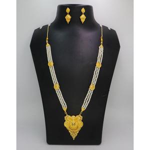 Joyería Antigua India chapada en oro de moda latón puro indio nupcial boda desgaste joyería conjunto de collar de alta calidad - Product Image 6