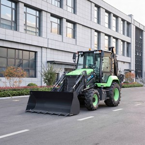 Chargeuse-pelleteuse électrique XC8 C2570EV 4x4 à deux extrémités, excavatrice sur roues à double moteur, machine de terrassement hydraulique, garantie 1 an sur la pompe et la boîte de vitesses - Product Image 1