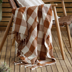 High Quality Cotton Woven Throws Decorative Blanket Bed Cover Sofa Cover Throw 125x150 cm Cotton Woven Throws - Product Image 4