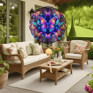 CIFbuy - Adorno de Jardín Cinético de Hierro con Mariposas 3D para Exteriores, Decoración de Jardín, Balcón, para Exteriores, de Temporada - Product Image 4