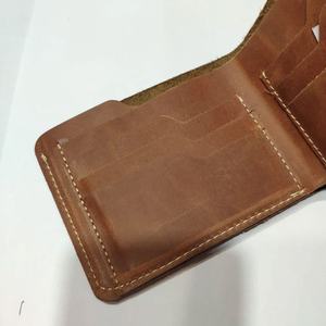 Portefeuille pour homme en cuir véritable pleine fleur marron meilleure vente portefeuille pour homme en cuir de luxe avec logo gratuit - Product Image 3