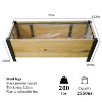 Kit de jardinière surélevée en bois avec pieds pour terrasse, jardinage extérieur, bacs à légumes en bois