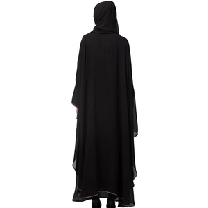 Abaya Musulmana de Talla Grande para Mujer, Transpirable, de Chifón Virgen, Larga hasta el Suelo, Manga Larga, Antiarrugas, Ropa Étnica, Venta al por Mayor, OEM, ODM - Product Image 2