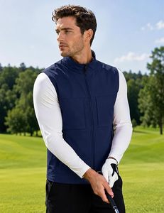 Unisex Premium Casual Sleeveless Slim Windproof Eco-Friendly Filled Full Zip Stand Collar Multi Pocket Outdoor <b>Travel</b> <b>Jacket</b> - Product Image 5