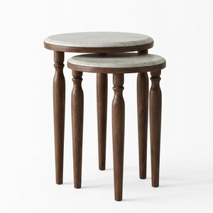 Direct Indian Supplier SAF Exports <b>Round</b> Marble Top <b>Side</b> <b>Table</b> with Bronze Scroll Base Transitional Design for Outdoor Use - Product Image 6