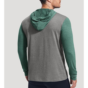 เสื้อฮู้ดแขนยาวสีเทาเขียว รุ่นปี 2026 ทรงปกติ สวมใส่สบาย ผ้าถัก สีพื้น เหมาะสำหรับใส่ในฤดูใบไม้ร่วง - Product Image 3