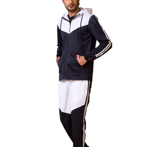 Survêtement de sport personnalisé pour homme : veste zippée intégrale et pantalon de jogging pour la gym, la course, le fitness et l'entraînement – OEM ODM - Product Image 1