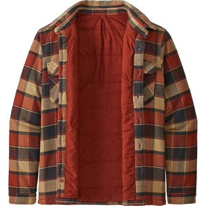 Custom Bulk <b>Men's</b> High Quality Brushed Cotton Plaid Hooded <b>Flannel</b> Streetwear Winter <b>Jacket</b> Windproof Eco-Friendly 220g - Product Image 5