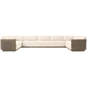 Hotel The Langham Luxury Outdoor <b>Sofa</b> Set Modern teak Wooden Patio Couch Resort Villa Lounge Furniture - Product Image 1