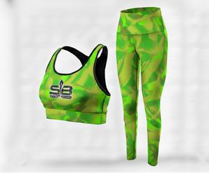 Ensemble de yoga pour femmes, meilleure qualité, texture unie, impression numérique, 2 pièces, respirant, taille haute, col montant, manches trois quarts - Product Image 5