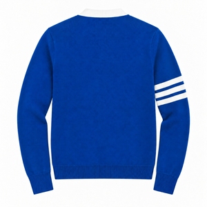 Custom Embroidered <b>Varsity</b> <b>Cardigan</b> Sweater Wholesale Chenille Letter College Team V Neck Knit Jacket OEM Private Label - Product Image 2