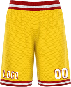 Shorts d'uniforme de basketball personnalisés pour hommes et jeunes, 100 % polyester, toile anti-UV, imperméables, respirants, séchage rapide, OEM/ODM - Product Image 4