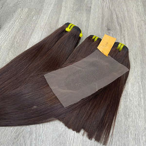 Cabello Humano Virgen Vietnamita de Lujo y Alta Calidad para Mujeres, Color Chocolate Marrón, Sedoso, Liso, Precio de Fábrica al por Mayor - Product Image 3