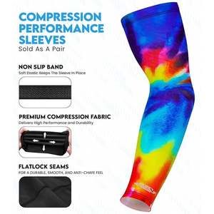 Manchons de bras unisexes tie-dye à manches longues en soie glacée UPF50+ avec impression par sublimation Splendid Apparel, détection d'aiguilles, autres - Product Image 2