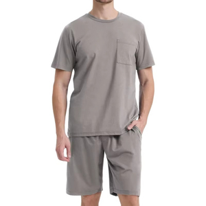 Ensembles de t-shirts pour hommes, matière de haute qualité, 100% coton, tissus tricotés, vêtements d'été, ensembles de t-shirts et shorts pour hommes à prix avantageux - Product Image 3
