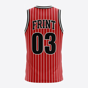 Camiseta de Baloncesto a Rayas con Cuello en V, Sin Mangas, Absorbente de Humedad, Unisex para Adultos, Impresión Sublimada, Nombre y Número del Equipo Personalizados, Miami - Product Image 5