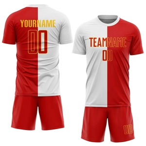 Ensembles de maillots de football personnalisés pour hommes, tenues de sport sublimées, kits d'équipe, maillots à manches courtes et shorts, vente en gros, vert et blanc - Product Image 5