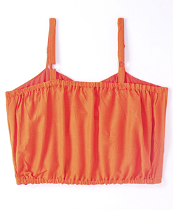 Haut sans manches tissé Twisha avec broderie placée et sharara imprimé - Orange et rose - Product Image 2
