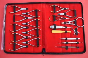 Orthodontic <b>Pliers</b> <b>Set</b> Dental Instruments Kit Stainless Steel Orthodontic Tools <b>Set</b> with Carrying Case Professional Orthodontic - Product Image 2
