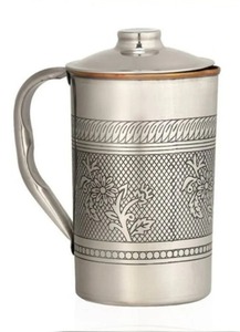 Jarra de cobre con acabado oxidado, de aspecto antiguo y diseño práctico para uso espiritual o tradicional. - Product Image 3