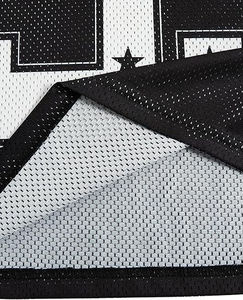 Camiseta de Fútbol de Malla Negra con el Número 99 y Estrellas Blancas, Cuello en V, Manga Corta, para Hombre, de Algodón Orgánico Ecológico, de Secado Rápido y Transpirable - Product Image 6