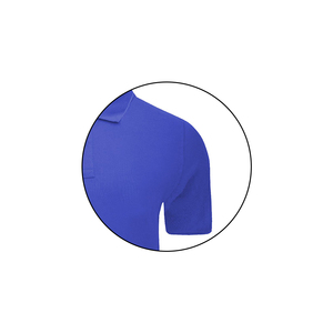 Polo de Manga Corta Azul Sólido para Hombre, Estilo Casual de Punto, Logotipo en la Manga Izquierda - Product Image 2