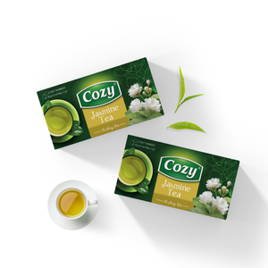 Sachets de thé aromatisés au jasmin personnalisés de haute qualité OEM, faciles à transporter, avec filtre à thé et cordon de serrage, boîte de sachets de thé - Product Image 1