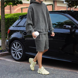 Sudadera con Capucha Extra Grande de Diseñador Vintage para Hombre, Sudadera Holgada con Logotipo Personalizado, Unisex, Lavada, Lisa, para la Temporada de Otoño - Product Image 3