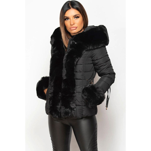 Customizable Ladies Winter Waterproof Smart Fit Puffer <b>Jackets</b> Oversize Synthetic Quilted Shell Breathable Hooded <b>Fur</b> Reversible - Product Image 5