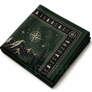 Bandana en toile de coton respirante - Haute qualité, personnalisable, unisexe, écologique, séchage rapide, pour le vélo, la randonnée, l'usage quotidien, etc. - Product Image 4