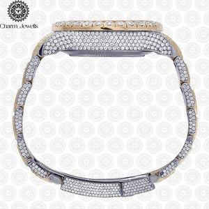 Charm_Jewells Luxury Stainless Steel Watch Round Case 42mm Analog Quartz Sapphire Crystal <b>Chronograph</b> Unisex Fashion - Product Image 4