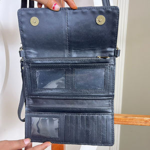 Nueva llegada al por mayor mano Tooled a cuadros de cuero bandolera Mini bolso de mano para las mujeres de lujo personalizado cartera larga monedero - Product Image 6