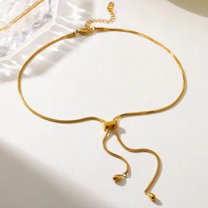 สร้อยคอจี้ทรงสี่เหลี่ยมสำหรับผู้หญิงทำจากสแตนเลส 304 พร้อมเคลือบทองคำแท้ 18K ด้วยไฟฟ้า ความหนา 0.03µm - Product Image 5