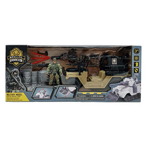 Ensemble de véhicules militaires Desert Tactical Recon avec figurines d'action réalistes et accessoires créatifs en plastique à l'échelle 1/48 pour enfants - Product Image 2
